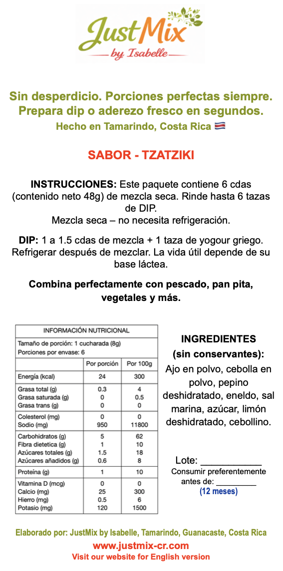 Tzatziki — Spanish sticker