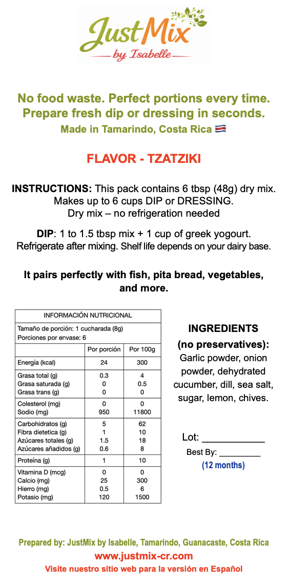 Tzatziki — English sticker